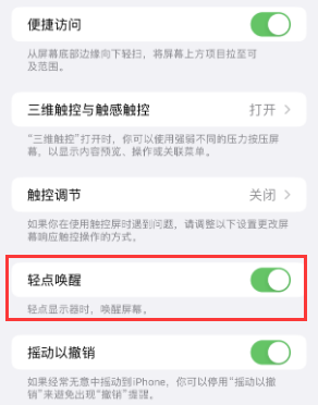 宝安苹果授权维修站分享iPhone轻点无法唤醒怎么办 