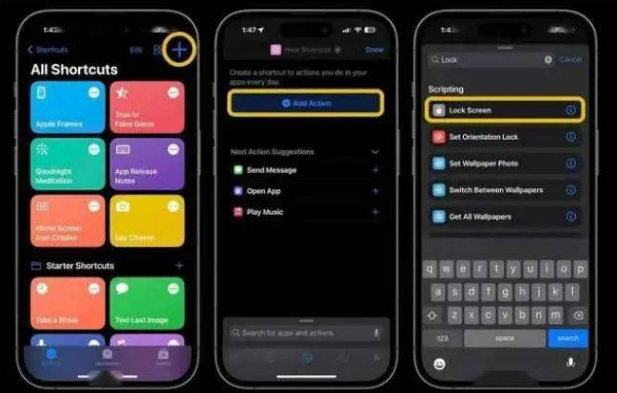 宝安苹果14锁屏维修店分享iPhone14升级iOS16.4后如何创建锁屏快捷方式 