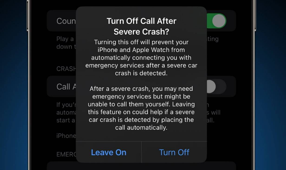 宝安苹果14维修分享 iPhone 14 和 Apple Watch 上关闭崩溃检测 